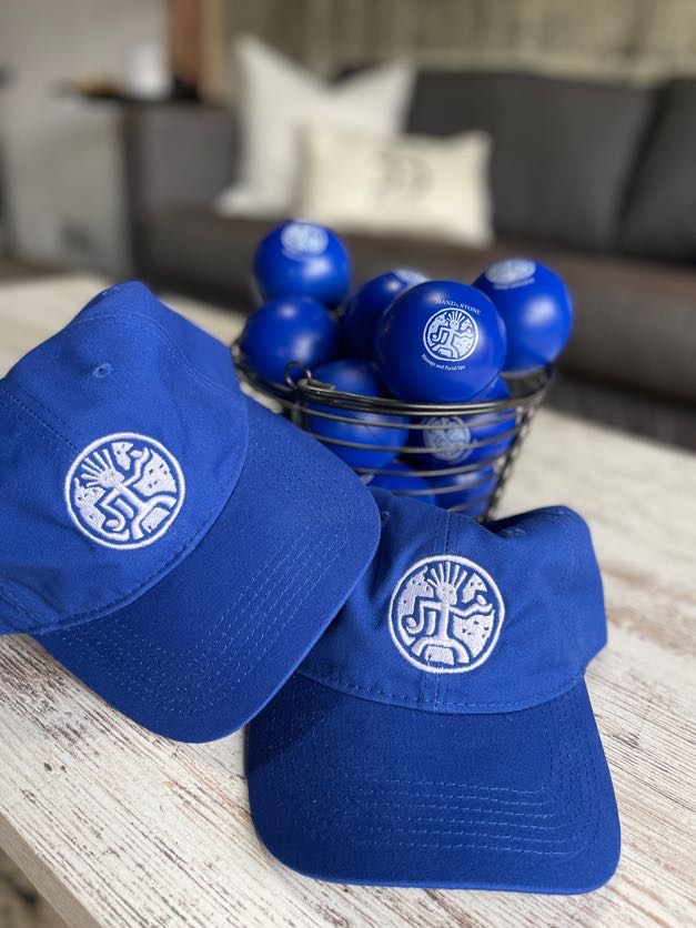 BaySix Hand and Stone Stress Balls and Hats