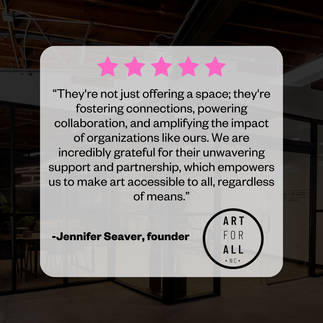 BaySix Art for All Testimonials from Jennifer Seaver, founder