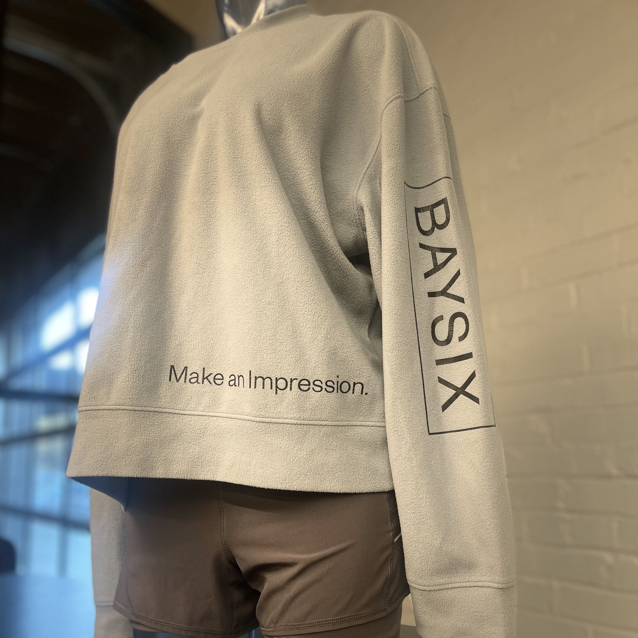 baysix sleeve logo hoodie